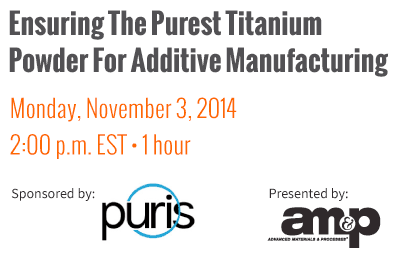 Ensuring the purest titanium powder for additive manufacturing.